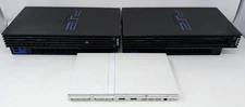 PlayStation 2 PS2 Consoles X3 -For Parts Or Repair -Powers On - White Slim + Fat
