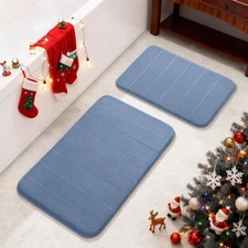 Yimobra Memory Foam Bathroom Rugs Set 2 Piece Super Soft Absorbent Quick Dry