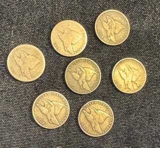 Lot Of 7 United States Flying Eagle One Cent 1857 1859 Low Grade
