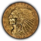 1912 G$2.50 Indian Head Gold Quarter Eagle - Authentic US Coin - SKU-G6020