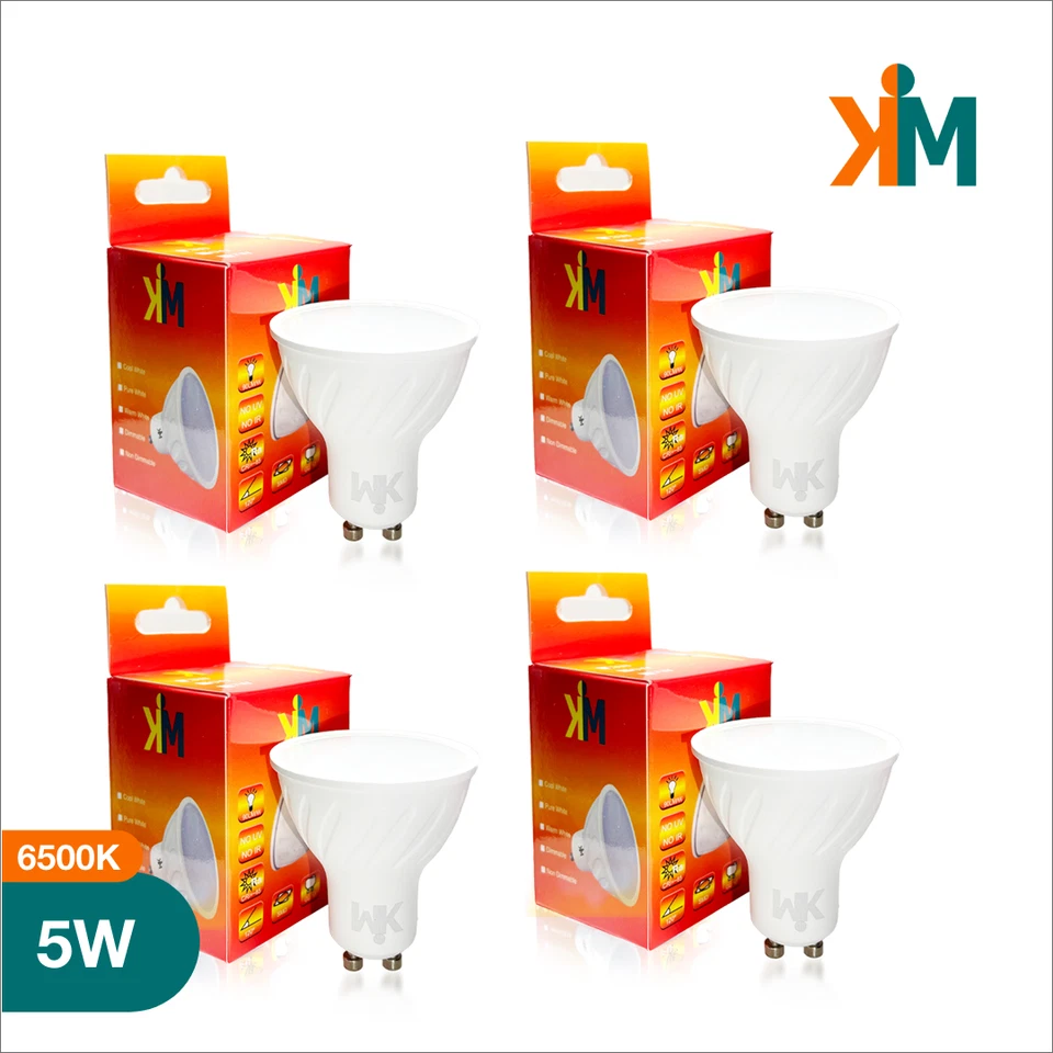 GU10 LED Spotlight Bulbs Bright Energy Saving Lamps Cool White Daylight 5W 6500K - Image 4 of 4