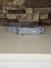 Nike Baseball Adjustable Belt Adult Unisex Steel Grey/White 28"-42"