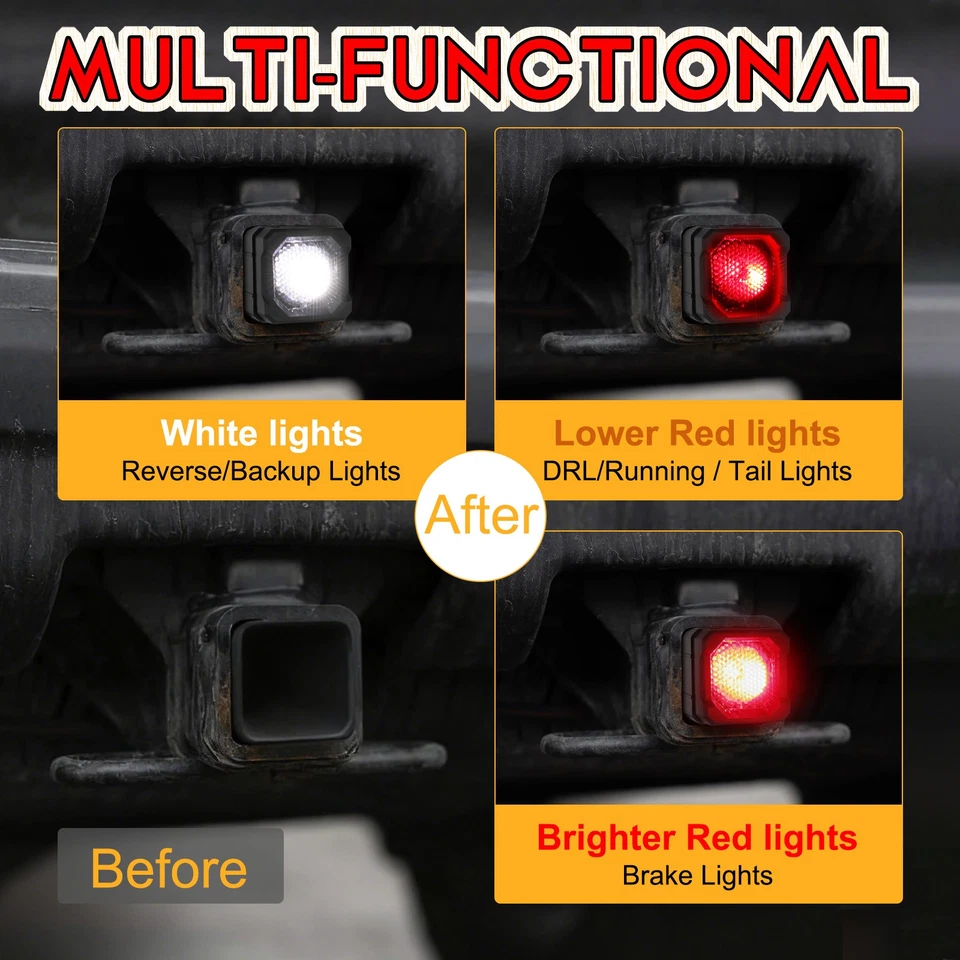 Plug Play Trailer Hitch Mounts Signal Light Kit W/ DRL Running Brake Universal - Image 2 of 4