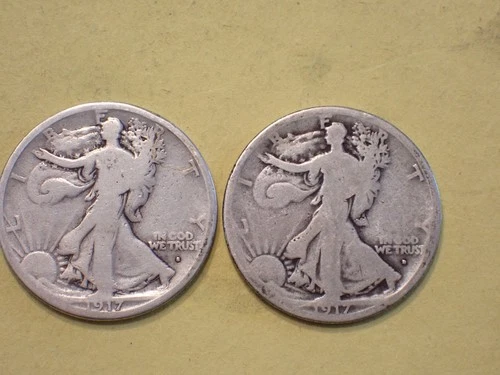 1917 S  1917D Walking Liberty Silver Half Dollar AG/Good Cond WL 25 007