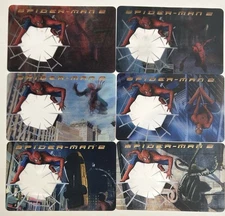 Spider-Man 2 Movie Oscar Meyer Lunchables Decoder 3d Card Set #1-6 From 2004