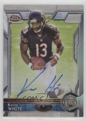2015 Topps Chrome Rookies Refractor 113/150 Kevin White #125 Rookie Auto RC 0rd2