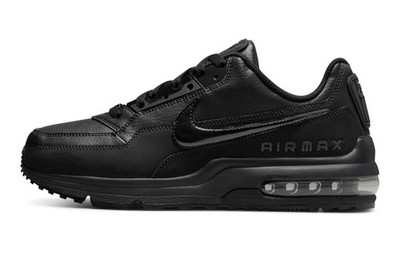 Nike Air Max LTD 3 Triple Black Men's Sneakers Black Leather Low Top 687977-020