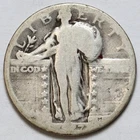 1927 25c Standing Liberty Silver Quarter - RAW - Nice Lowball Coin