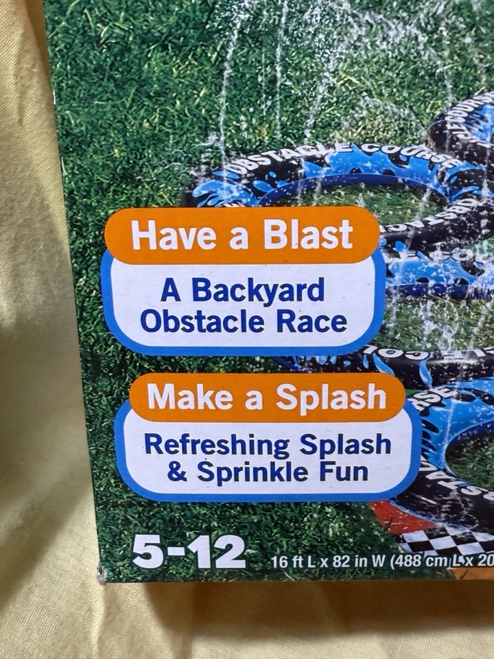 Banzai Aqua Blast Obstacle Course Slide Water Park. 泳池派对 儿童夏季乐趣  — 第 2/4 张图片