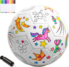 Color You Own Soccer Ball, Crafts for Kids Ages 4-8, Soccer Gifts for Girls, Pai
