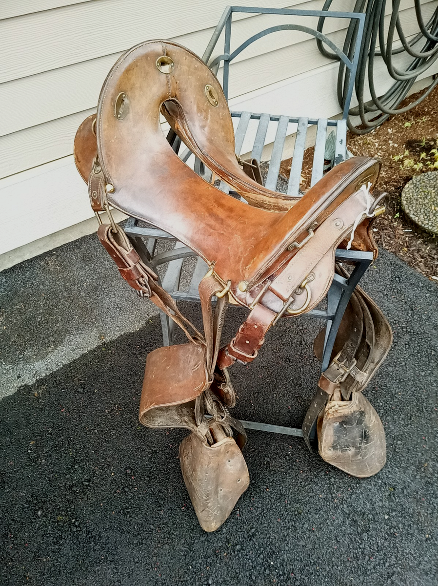 Vintage antique McClellan WW1 saddle 12 inch seat Spalding 1917 | eBay