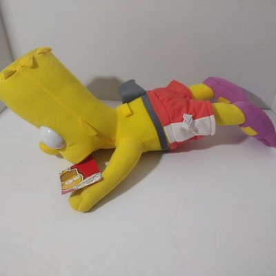 #ad Bart Simpson diving with shark fin 20quot; plush $35.00