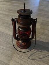 Petroleumlampe Bat 158 DDR Fledermaus Rot Sturmlaterne Laterne Docht vorhanden