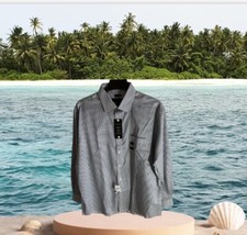 Pronto Uomo Blue Long Sleeve Button Up Shirt Men  s Size 17 or 34/35