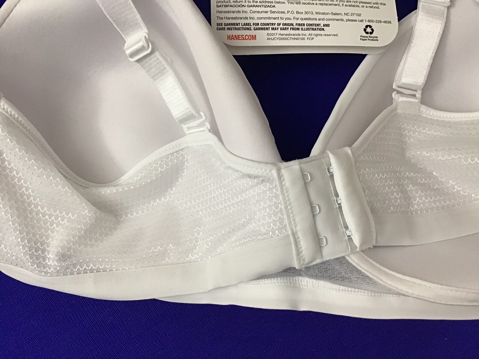 New Hanes XL Bra G521 Soft Padded Full Cover Light Comfort Wirefree