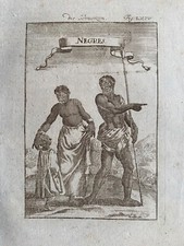 1683 Antique Print: Negres / Negroes of Africa after Mallet