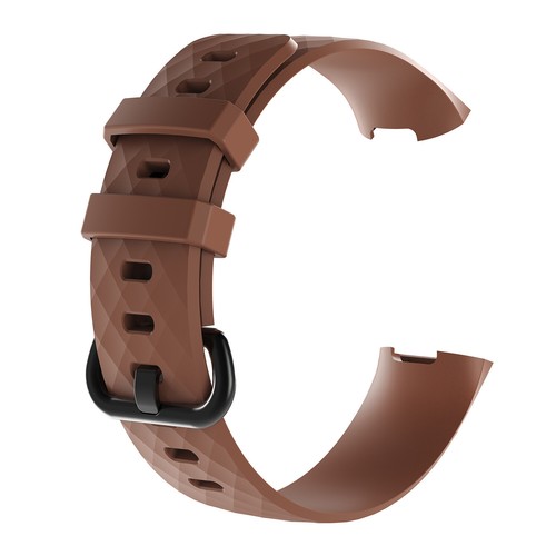 Fitbit Charge 3 Classic Silicone Replacement Band Watch Strap Diamond-Textured - Picture 9 of 24