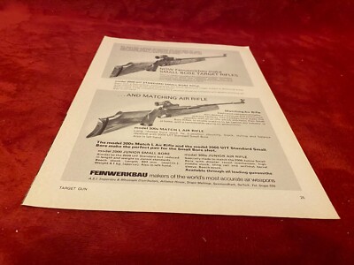 PGUN11 WERBUNG 11X8 FEINWERBAU KLEINE BOHRUNG ZIELGEWEHRE