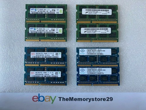 2 x 4GB PC3-12800 1600MHz Laptop Notebook DDR3 Memory RAM SODIMM 204 Pin Lot - Picture 1 of 9