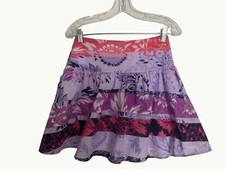 Girls Skirt Pouidgz Lined 100% Cotton Color Purple, Pink, Red Size S Made in USA