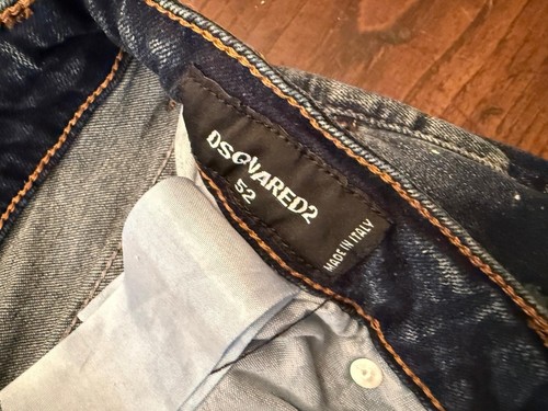 Dsquared2 blue jeans bikers in denim di cotone+elastan Colore blu Taglia 52 IT - Foto 9 di 10