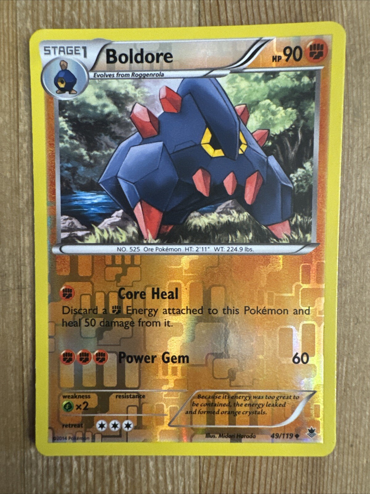 Boldore 49/119 XY-Phantom Forces Reverse Holo LP