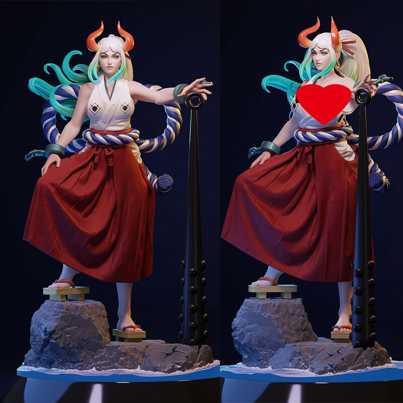 1/24 Yamato One Piece NSFW Unpainted Assembled 3D Printing Model