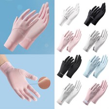 Women's UV Protection Thin Cycling Gloves Outdoor Ice Silk Cool Sports Gloves  