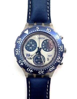 Swatch Scuba 200 Watch BLEU ROYALE SEK106 with Case & Papers 1996 New Battery