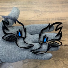 Alpha Woodpecker Badges Emblem Light Blue Eye, Fender Angry Agressive Racing