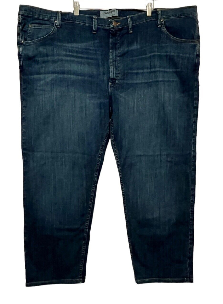 Mens 54x30 Blue Stretch 5-pocket Relaxed Fit