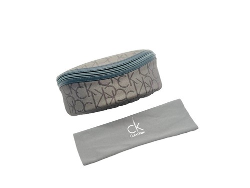 Neu Calvin Klein CK GRAU Sonnenbrille Brillenetui mit Leinentuch