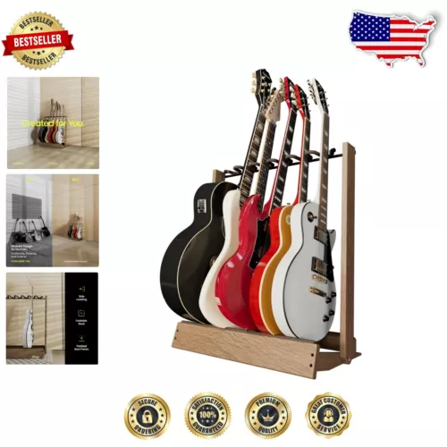 Secure and Stylish Guitar Stand - Holds 6 Electric or 3 Acoustic Instruments