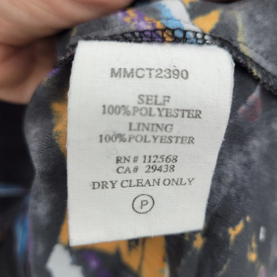 MM Couture Miss Me Топ Женский Маленький Черный Вычурный Богемный Принт Вырез Сзади Струящийся - Изображение 4 из 4