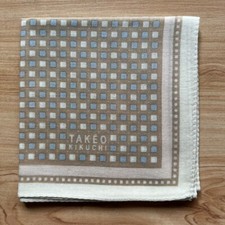HANDKERCHIEF JAPAN ART GEOMETRIC PLAIN MEN'S POCKET SQUARE COTTON 18" D0583