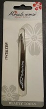    Miracle Woman Beauty Tools Slant Tip Tweezer 17555 Black/White