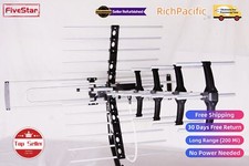 HD TV Antenna Outdoor Digital Directional VHF UHF OTA with Pole  Splitter