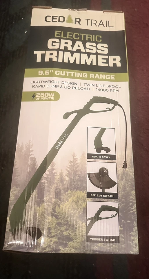 Cedar Trail Electric 9.5" Trimmer 14,000 RPM, 250W New In Box - Image 4 of 4