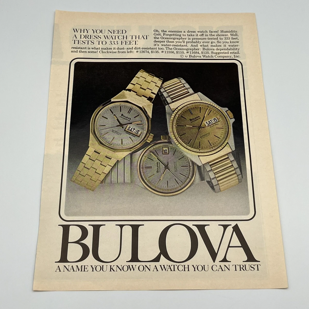 Bulova watch company shop