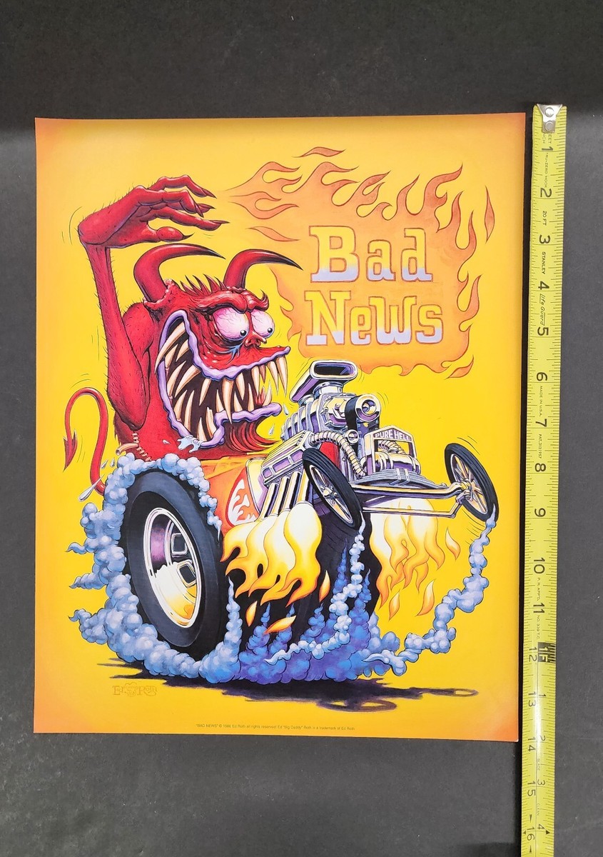 1992 Rat Fink Poster フェルト紙プリント •正規オリジナル品 1992 Rat