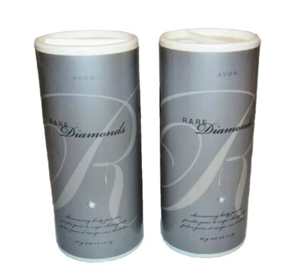 Avon (2 Pk) Rare Diamonds Shimmering Body Powder Talc 1.4 Oz Sealed