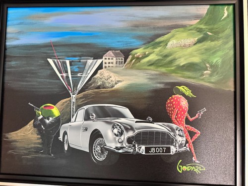 Michael Godard "BOND" Original Mixed Media Painting - Picture 7 of 8