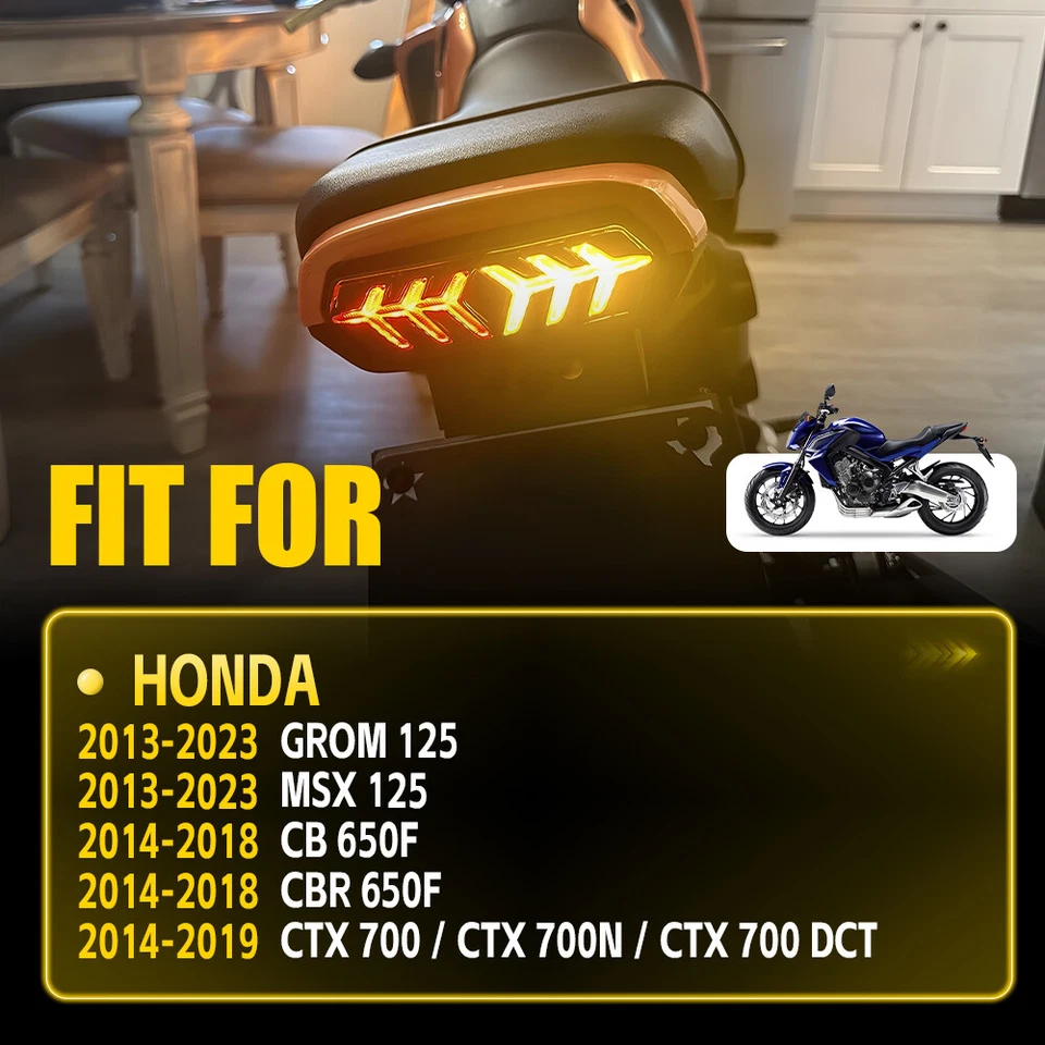 Luz trasera integrada con intermitente PARA HONDA CTX700 CTX700N CTX700 DCT 2014-19 Foto 2 de 4