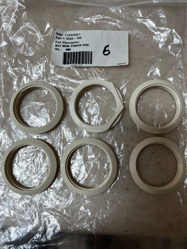 Jacuzzi Mini Power Pro Nut and Oring part # 6540-769 @6540-824
