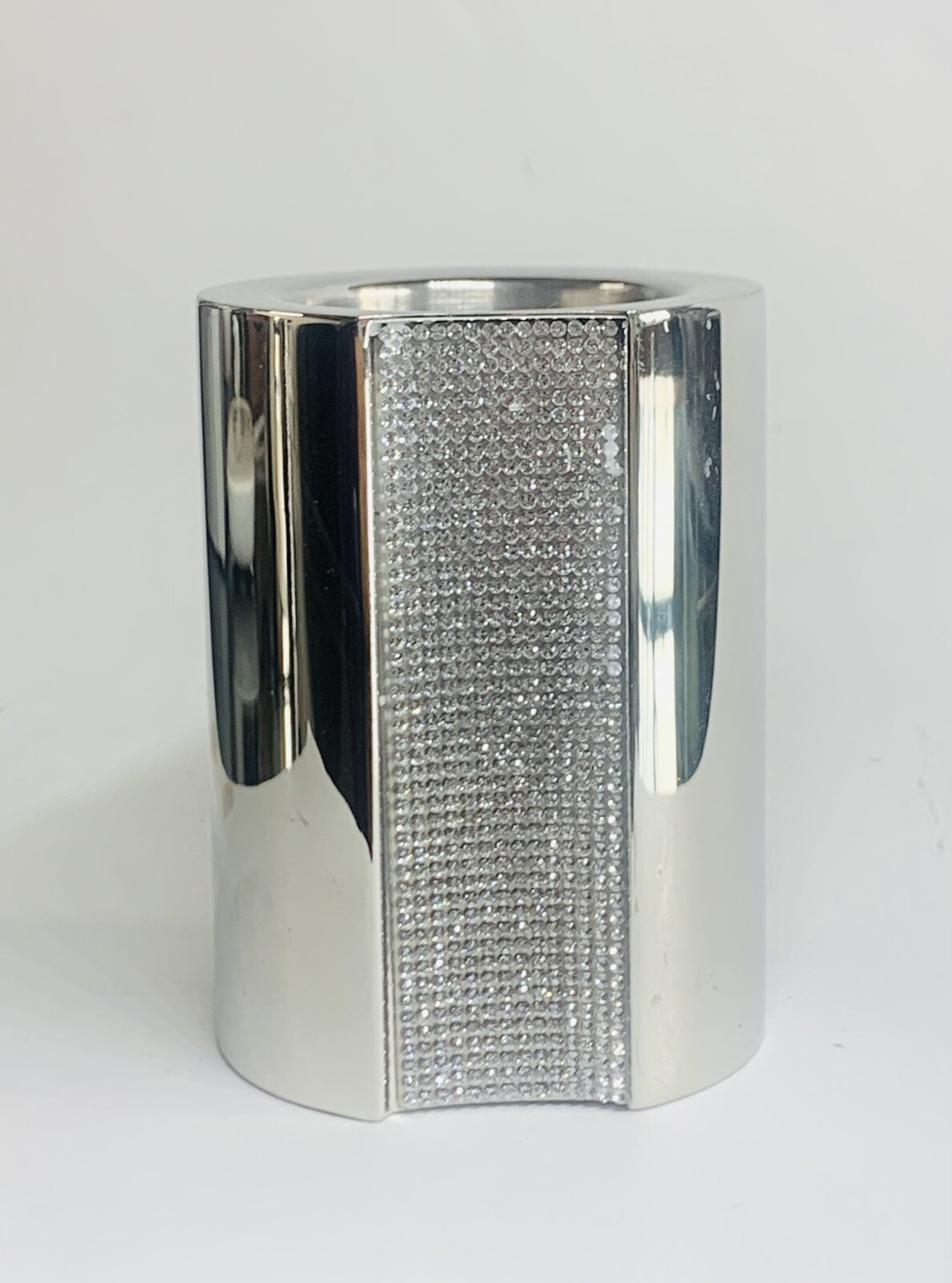 Swarovski Ambiray Tea Light Candle Holder w/ Facetted Crystal, 3.25” H