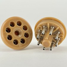 (2) New Octal 8 Pin Male Connector Socket Plugs Speaker Wire Harnesses Tube