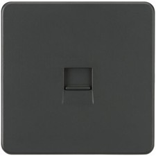 Image of Knightsbridge Screwless Telephone Extension Secondary Wall Single Socket Plate