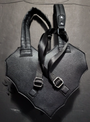 Mad Engine Spiderweb Heart Backpack Purse goth Halloween  display picture 1