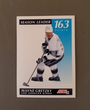 1991 Score Hockey Wayne Gretzky #296 Season Leader Los Angeles Kings