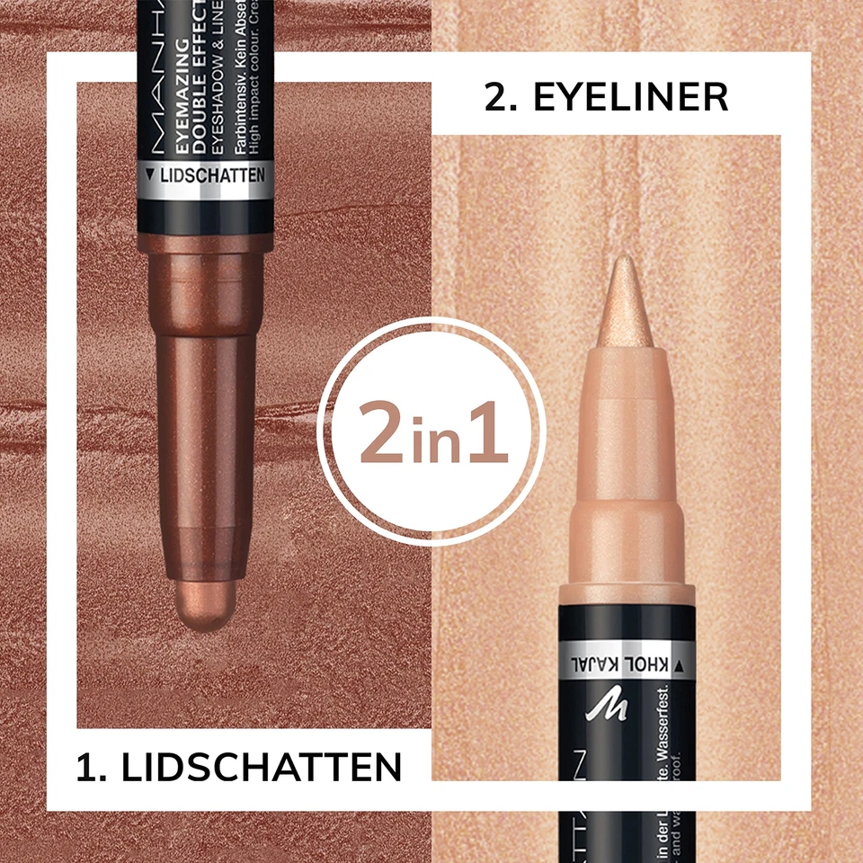 Eyemazing Double Effect Eyeshadow & Liner – Brauner 2-in-1 Lidschatten & Eyel... - Bild 4 von 4